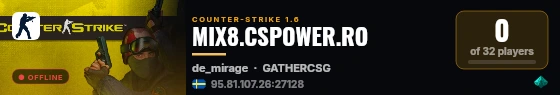 MIX8.CSPOWER.RO live status badge
