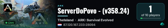 ServerDoPovo - (v358.24) live status badge