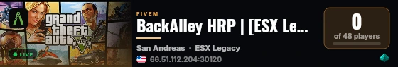 BackAlley HRP | [ESX Legacy] live status badge