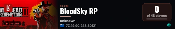 BloodSky RP live status badge
