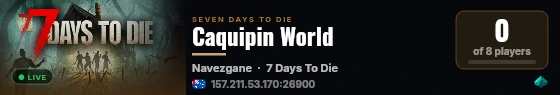 Caquipin World live status badge