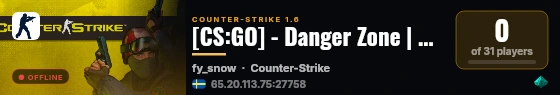 [CS:GO] - Danger Zone | Competitive CS:GO Arena live status badge