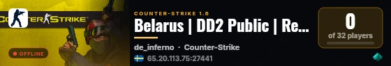 Belarus | DD2 Public | Respawn + CSDM [DD2] live status badge