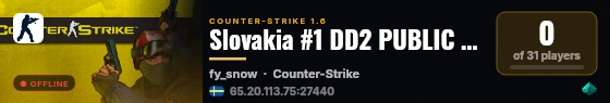 Slovakia #1 DD2 PUBLIC .: CSDM :. live status badge