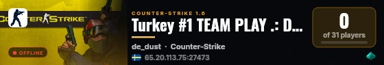 Turkey #1 TEAM PLAY .: DD2 +18 :. 1200FPS live status badge