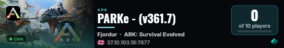 PARKe - (v361.7) live status badge