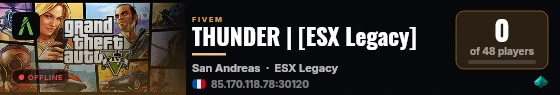 THUNDER | [ESX Legacy] live status badge