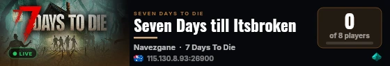 Seven Days till Itsbroken live status badge