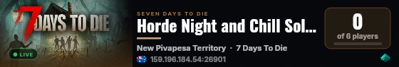 Horde Night and Chill Solo PVP live status badge
