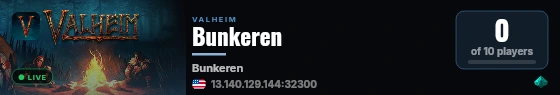 Bunkeren live status badge