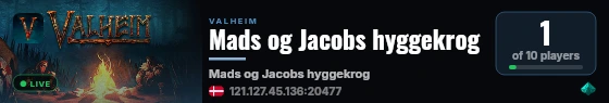Mads og Jacobs hyggekrog live status badge