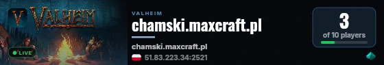 chamski.maxcraft.pl live status badge