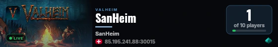 SanHeim live status badge