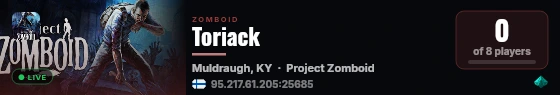 Toriack live status badge