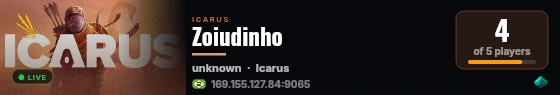 Zoiudinho live status badge