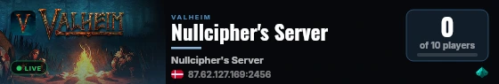 Nullcipher's Server live status badge