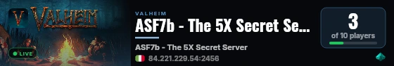 ASF7b - The 5X Secret Server live status badge