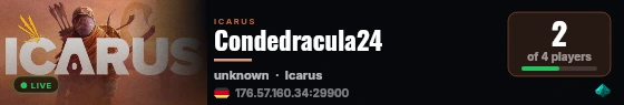 Condedracula24 live status badge