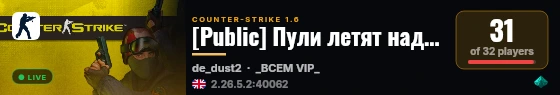 [Public] Пули летят над головой live status badge