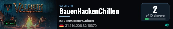 BauenHackenChillen live status badge