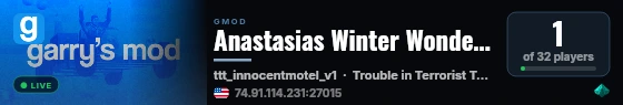 Anastasia's live status badge