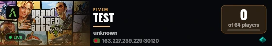 TEST live status badge
