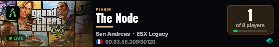 The Node live status badge