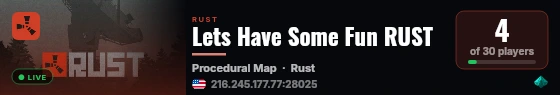 Lets Have Some Fun RUST live status badge