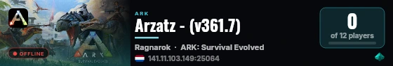 Arzatz - (v361.7) live status badge