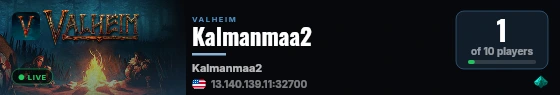 Kalmanmaa2 live status badge