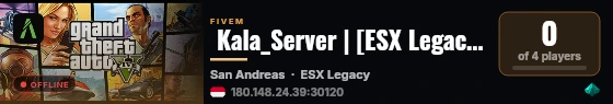 Kala_Server | ESX Legacy Server live status badge