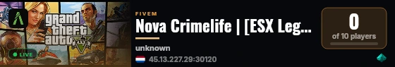 Nova Crimelife | [ESX Legacy] live status badge