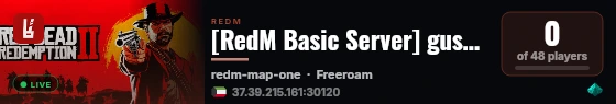 [RedM Basic Server] gustaf live status badge