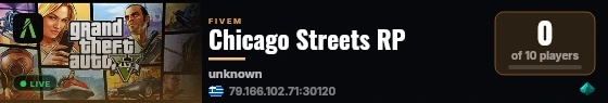 Chicago Streets RP live status badge