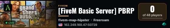 [FiveM Basic Server] PBRP live status badge