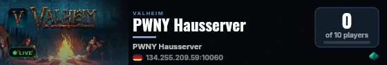 PWNY Hausserver live status badge