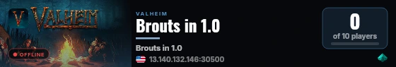Brouts in 1.0 live status badge