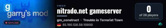 nitrado.net gameserver live status badge