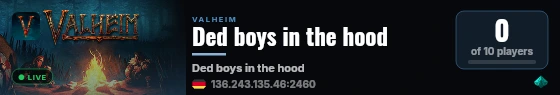Ded boys in the hood live status badge
