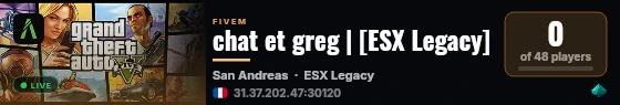 chat et greg | [ESX Legacy] live status badge