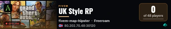 UK Style RP live status badge