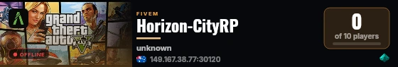 Horizon-CityRP live status badge