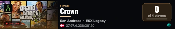 Crown live status badge