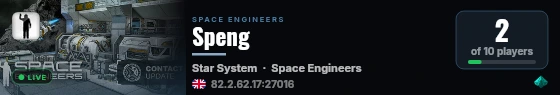 Speng live status badge