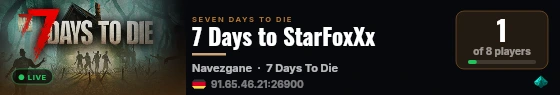 7 Days to StarFoxXx live status badge