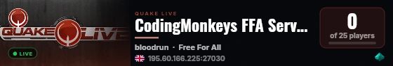 CodingMonkeys FFA Server Frankfurt DE live status badge