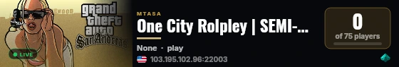 One City Rolpley | SEMI-ROLL | GANG | FACCIONES | MAPEOS UNICOS | EVENTOS | live status badge
