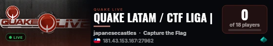 QUAKE LATAM / CTF LIGA | live status badge