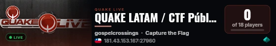 QUAKE LATAM / CTF Público #1 live status badge