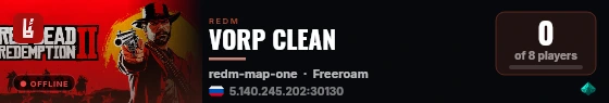 VORP CLEAN live status badge